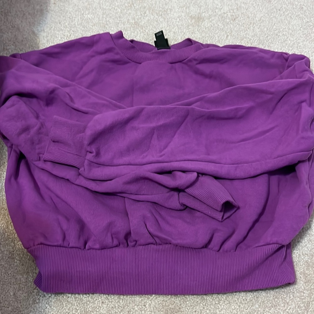 purple girls crew neck